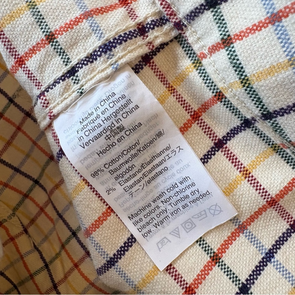 Madewell || Emmett Wide-Leg Crop Pants in Rainbow Windowpane Cream‎ 23 - Picture 7 of 10